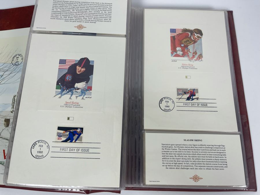 Vintage Binder Of First Day Issue Stamps Apx 37 Stamps 9 X 13 [Photo 16]