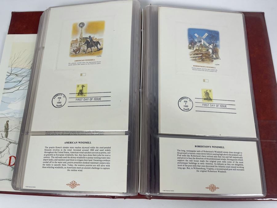 Vintage Binder Of First Day Issue Stamps Apx 37 Stamps 9 X 13 [Photo 20]