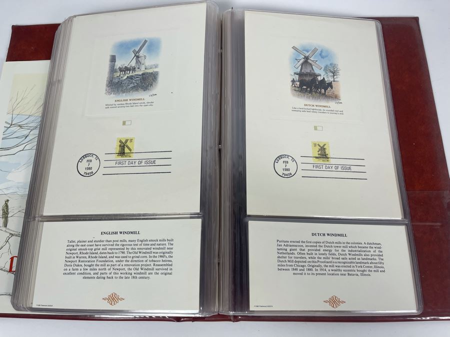 Vintage Binder Of First Day Issue Stamps Apx 37 Stamps 9 X 13 [Photo 21]