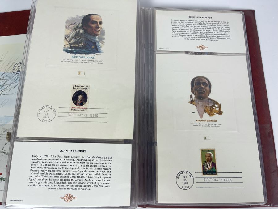 Vintage Binder Of First Day Issue Stamps Apx 37 Stamps 9 X 13 [Photo 18]