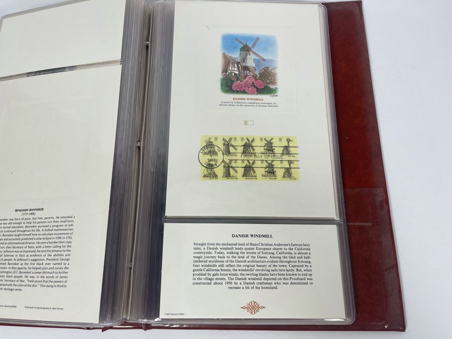 Vintage Binder Of First Day Issue Stamps Apx 37 Stamps 9 X 13 [Photo 19]