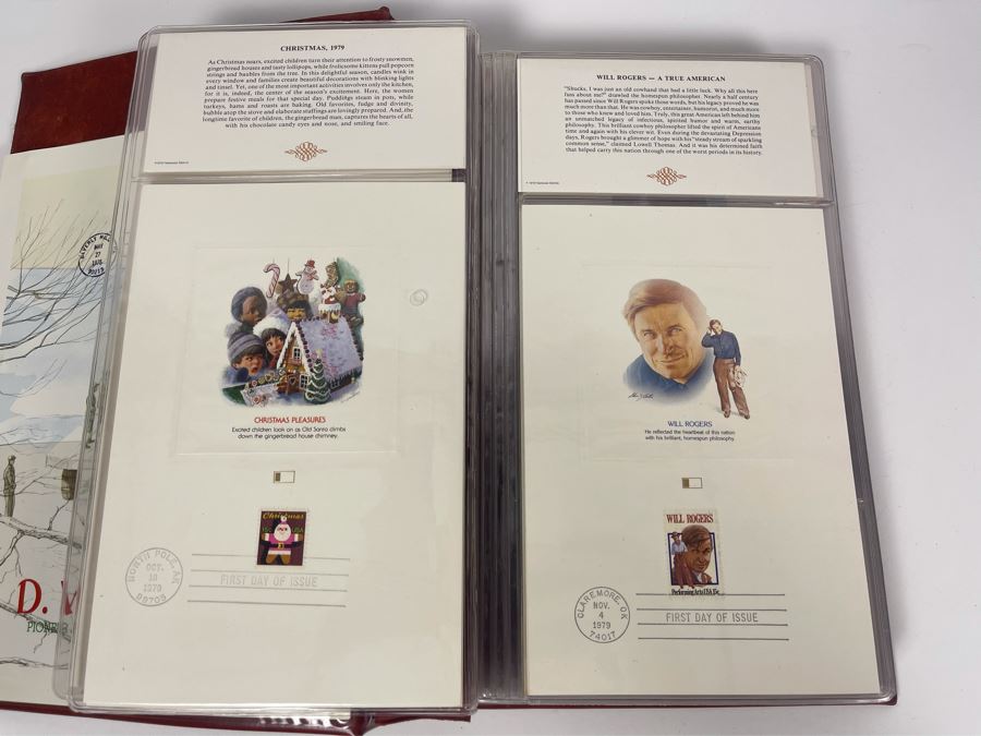 Vintage Binder Of First Day Issue Stamps Apx 37 Stamps 9 X 13 [Photo 9]