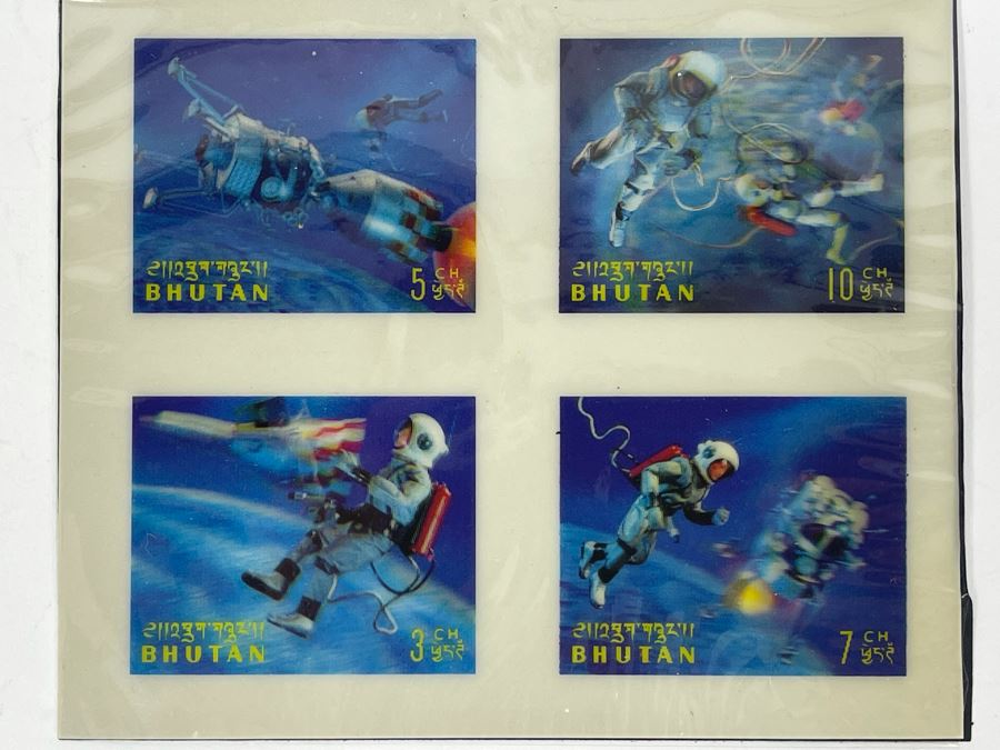 Vintage Bhutan Space Age Stamps