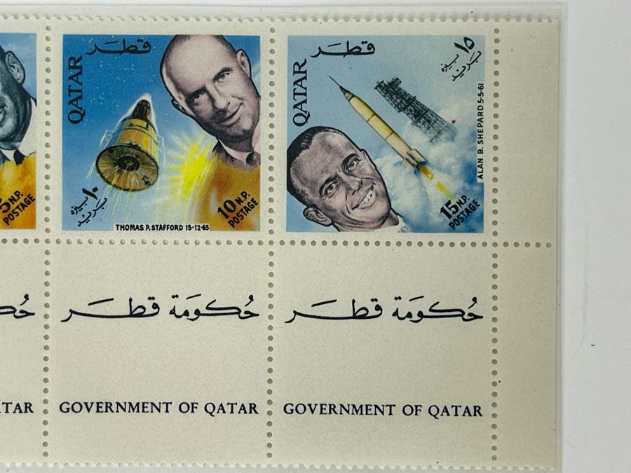 Mint Mid-Century Space Age Stamps From Government Of Qatar [Photo 4]