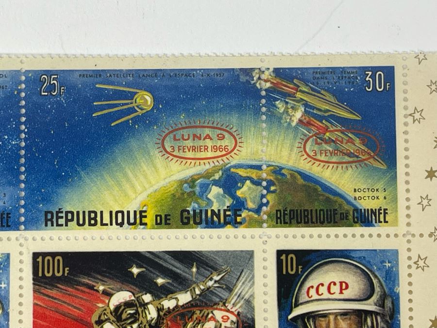 Mint Mid-Century Space Age Stamps From Republique De Guinee [Photo 8]