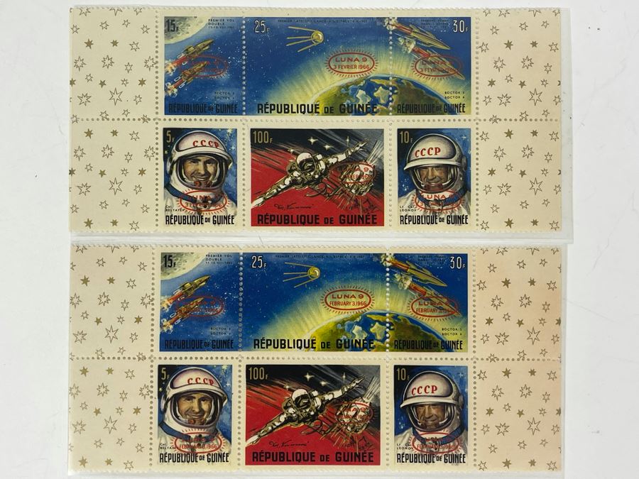 Mint Mid-Century Space Age Stamps From Republique De Guinee [Photo 3]