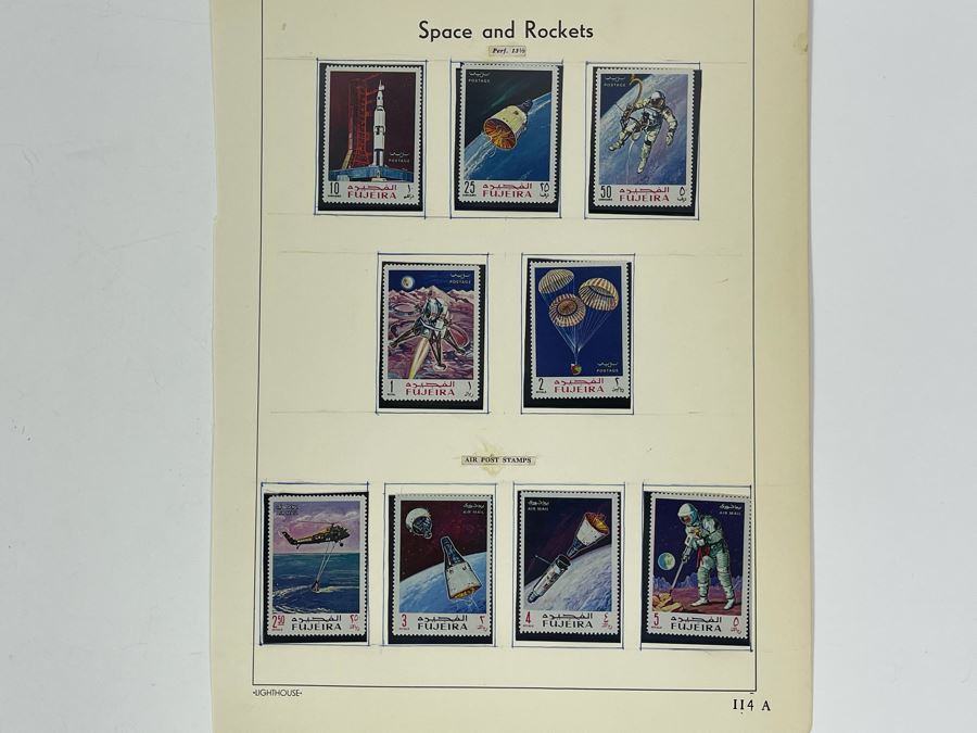 Mint Mid-Century Space Age Stamps From Fujeira