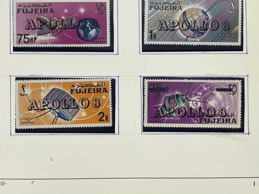 Mint Mid-Century Space Age Apollo 8 Stamps From Fujeira [Photo 6]