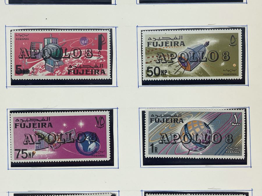 Mint Mid-Century Space Age Apollo 8 Stamps From Fujeira [Photo 5]