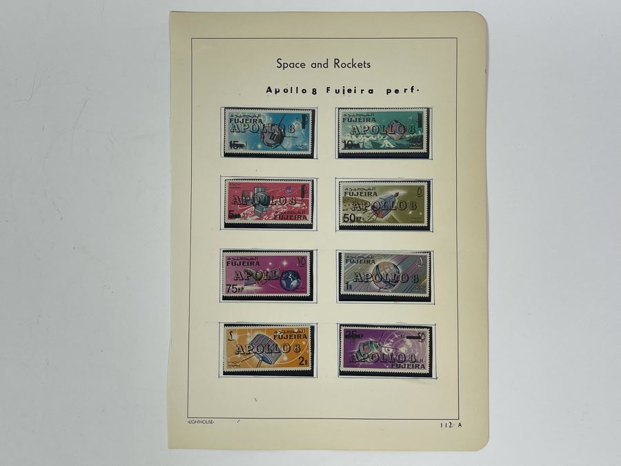 Mint Mid-Century Space Age Apollo 8 Stamps From Fujeira [Photo 2]