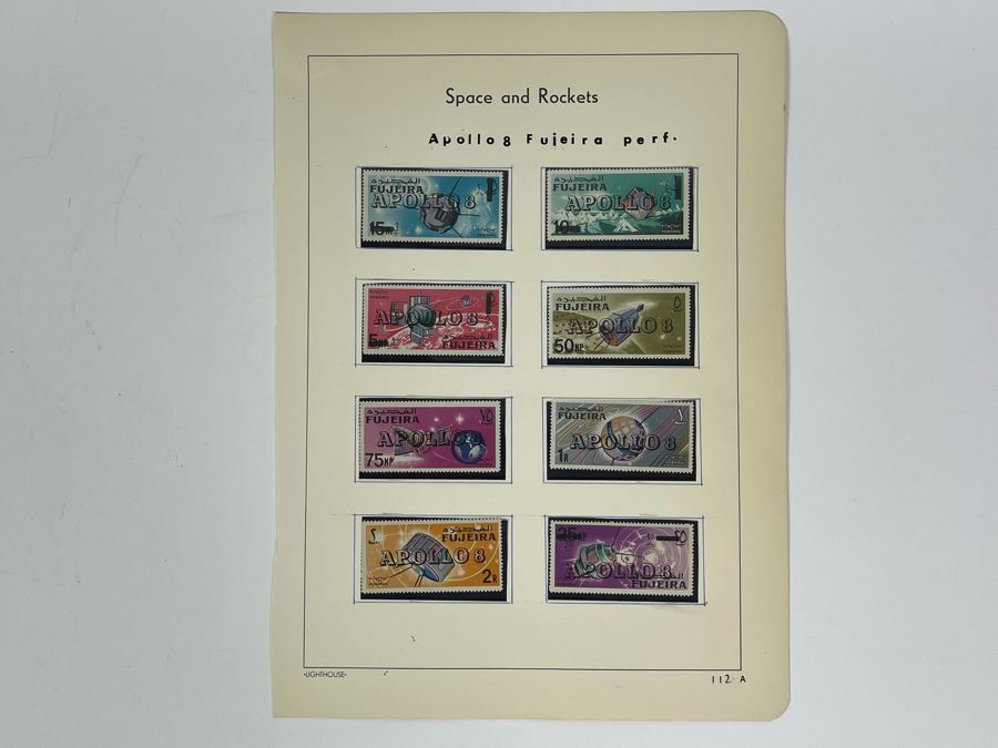 Mint Mid-Century Space Age Apollo 8 Stamps From Fujeira [Photo 3]