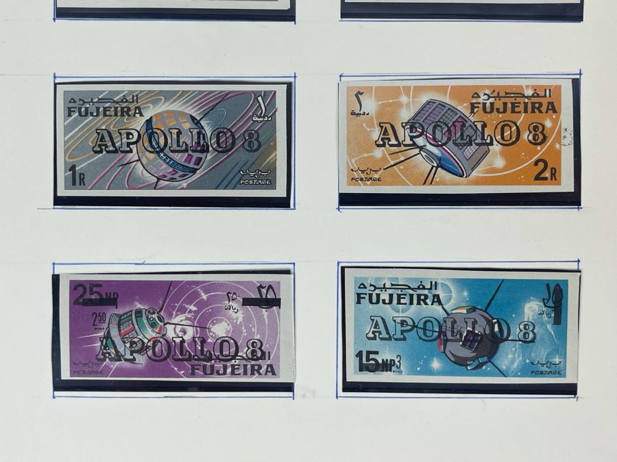 Mint Mid-Century Space Age Apollo 8 Stamps From Fujeira [Photo 5]