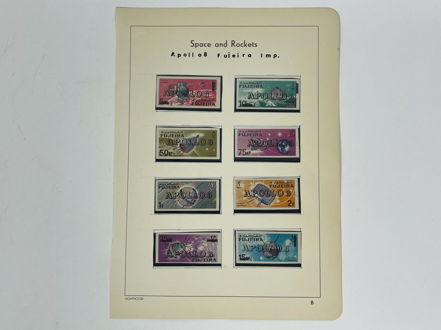 Mint Mid-Century Space Age Apollo 8 Stamps From Fujeira [Photo 2]