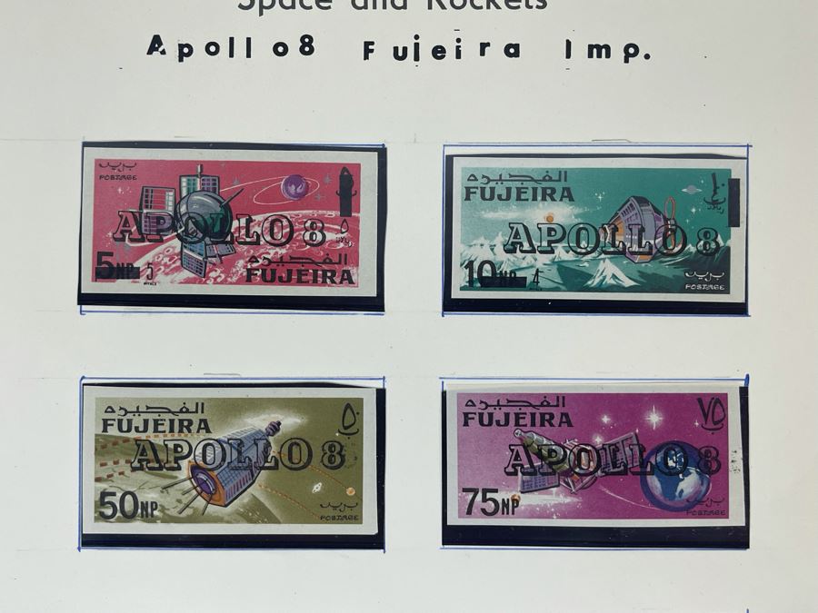 Mint Mid-Century Space Age Apollo 8 Stamps From Fujeira [Photo 4]