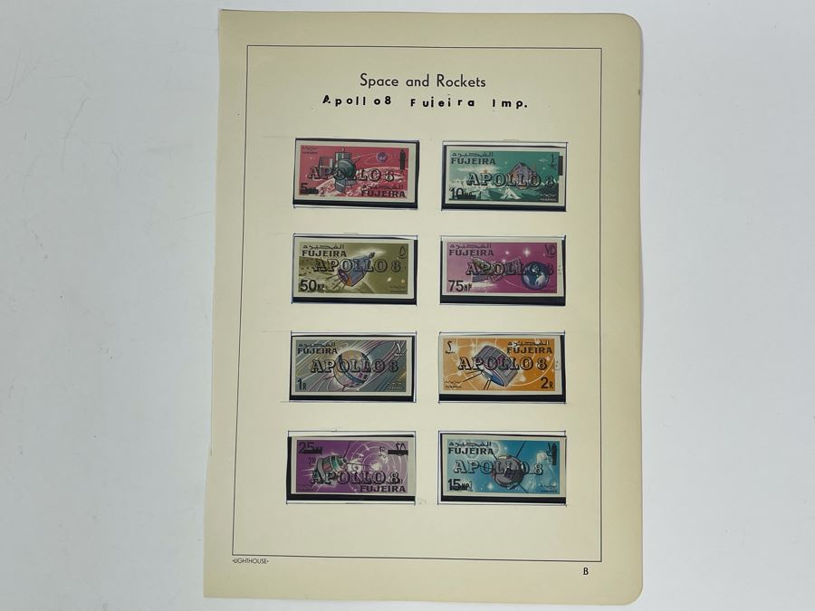 Mint Mid-Century Space Age Apollo 8 Stamps From Fujeira [Photo 3]