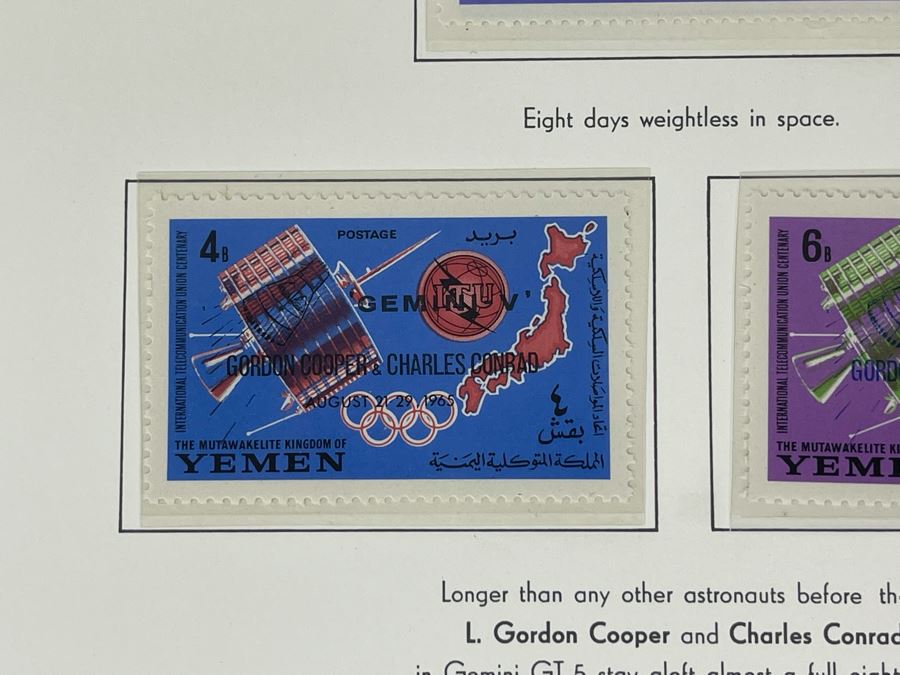 Mint Mid-Century Space Age Stamps From Yemen [Photo 5]