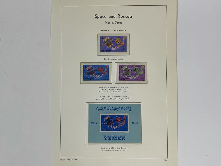 Mint Mid-Century Space Age Stamps From Yemen [Photo 2]