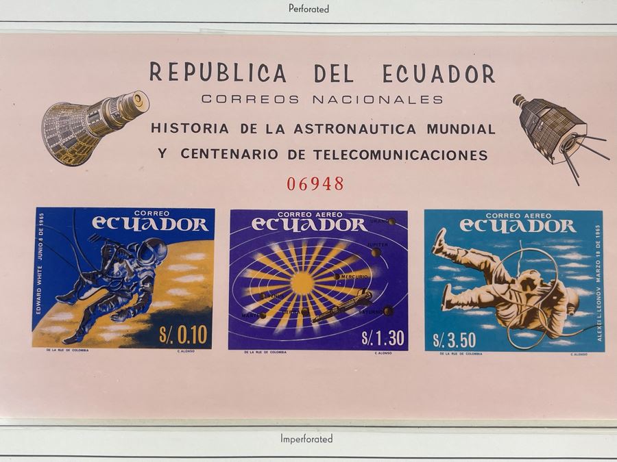 Mint Mid-Century Space Age Stamps From Ecuador [Photo 6]