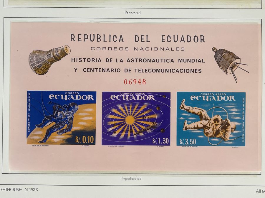 Mint Mid-Century Space Age Stamps From Ecuador [Photo 5]