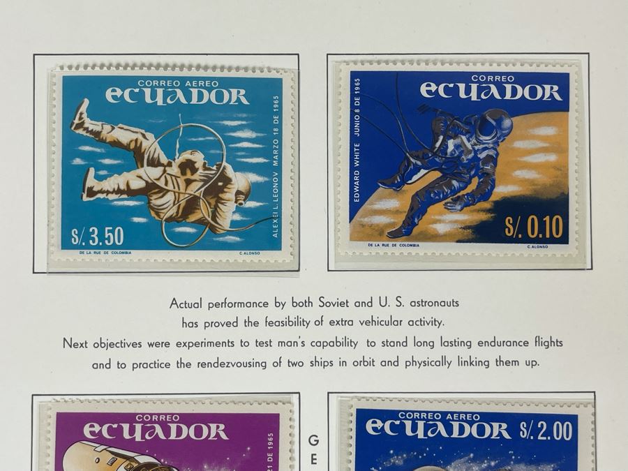 Mint Mid-Century Space Age Stamps From Ecuador [Photo 4]