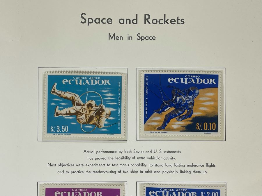 Mint Mid-Century Space Age Stamps From Ecuador [Photo 3]