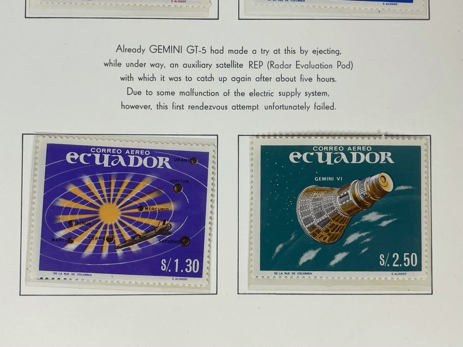Mint Mid-Century Space Age Stamps From Ecuador [Photo 6]