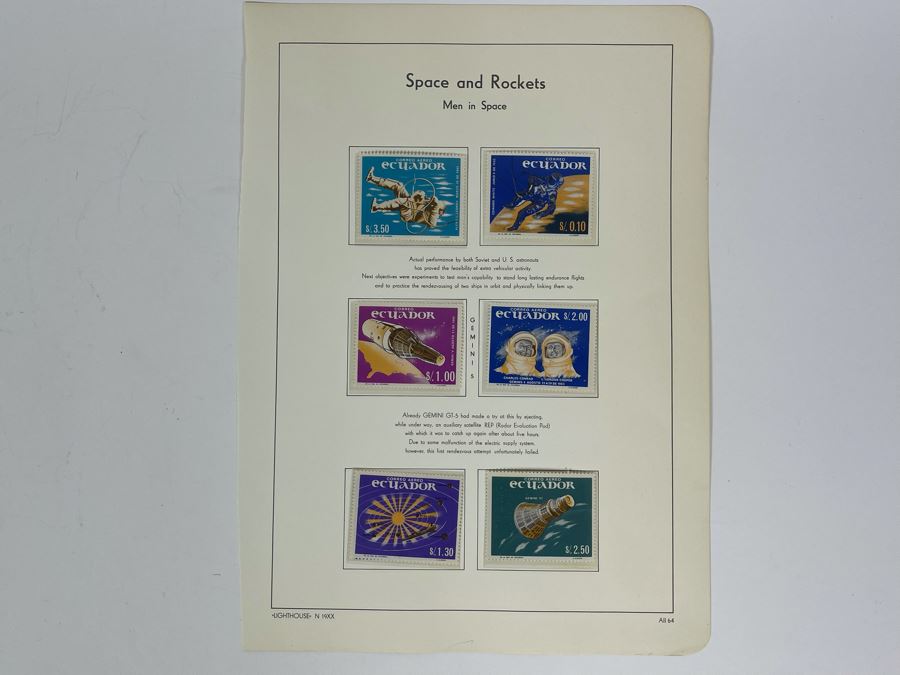 Mint Mid-Century Space Age Stamps From Ecuador [Photo 2]