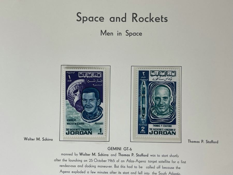 Mint Mid-Century Space Age Stamps From Jordan [Photo 2]