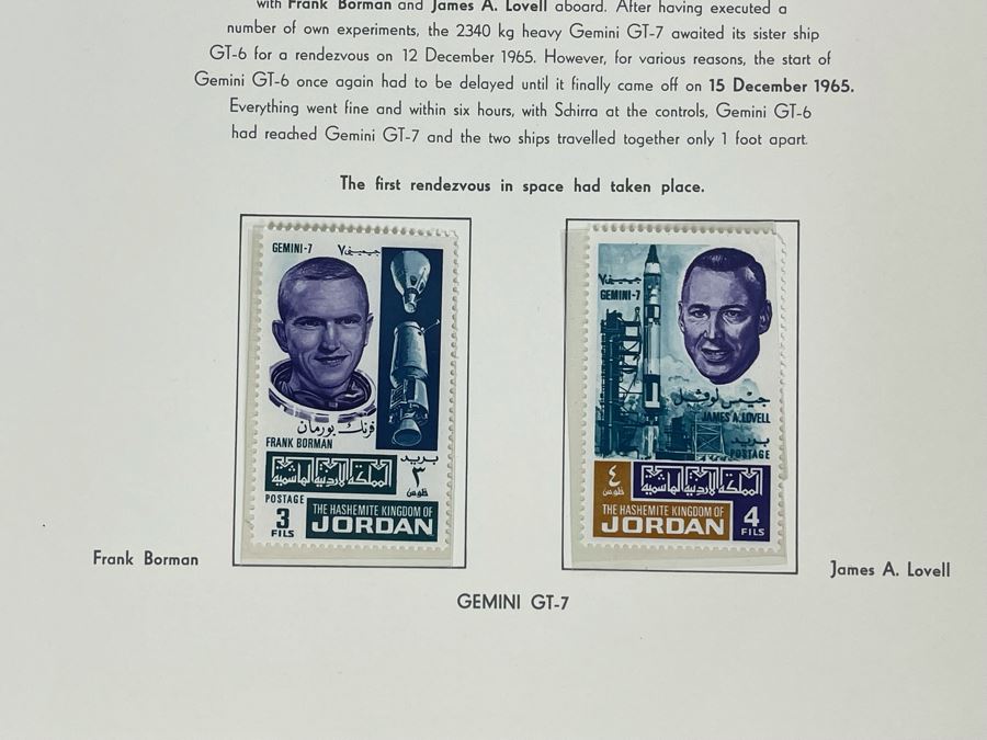 Mint Mid-Century Space Age Stamps From Jordan [Photo 6]