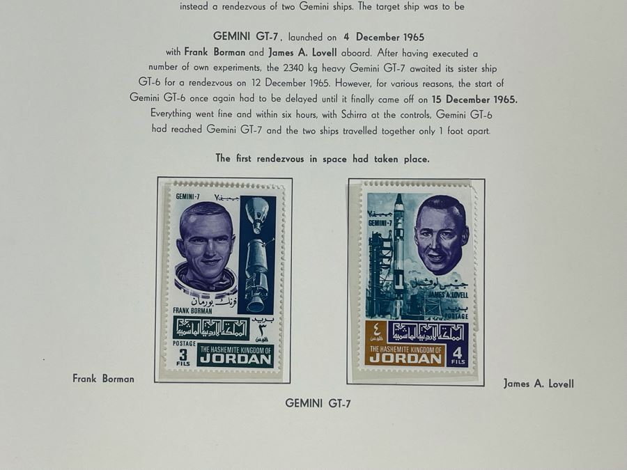 Mint Mid-Century Space Age Stamps From Jordan [Photo 5]