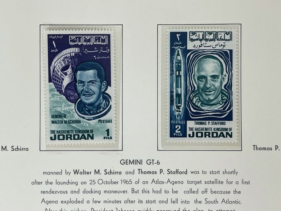 Mint Mid-Century Space Age Stamps From Jordan [Photo 3]