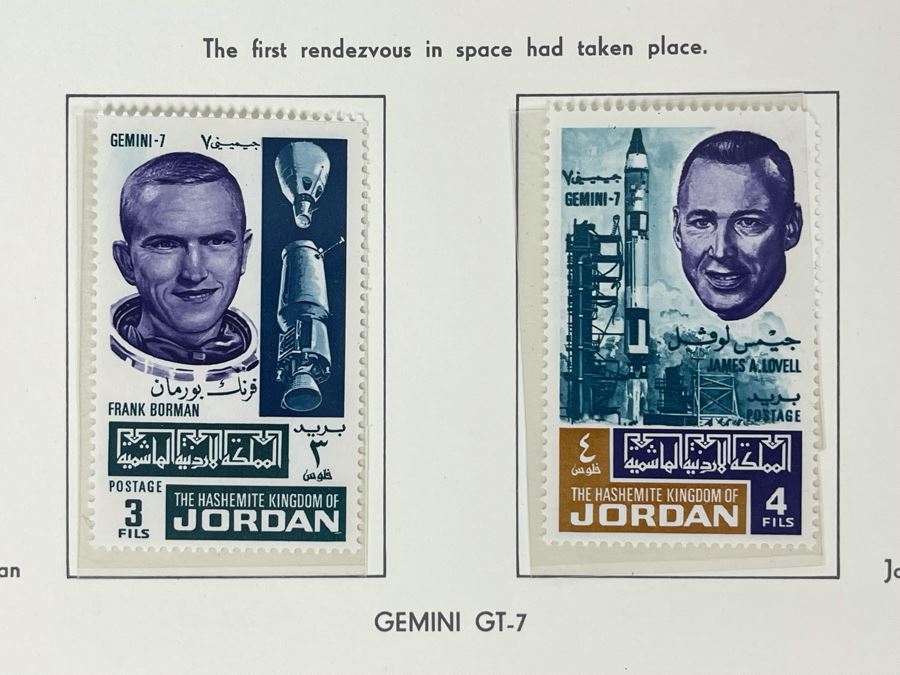 Mint Mid-Century Space Age Stamps From Jordan [Photo 7]