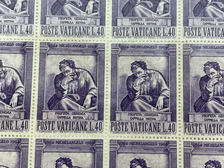 Mid-Century Mint Stamp Sheets From The Vatican, Belgium And Germany Berlin [Photo 6]