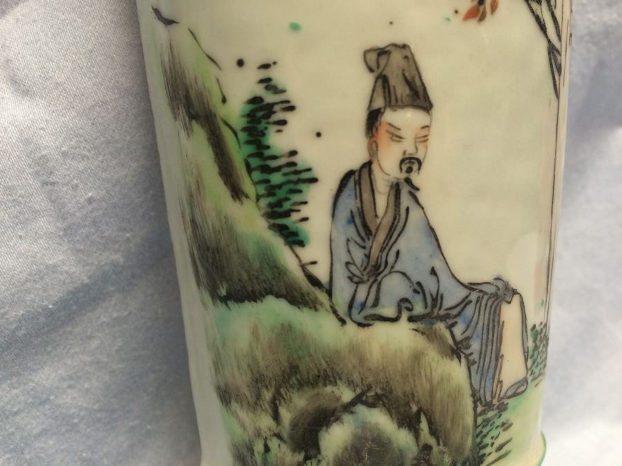 Vintage Asian Hand Painted Match Holder [Photo 9]