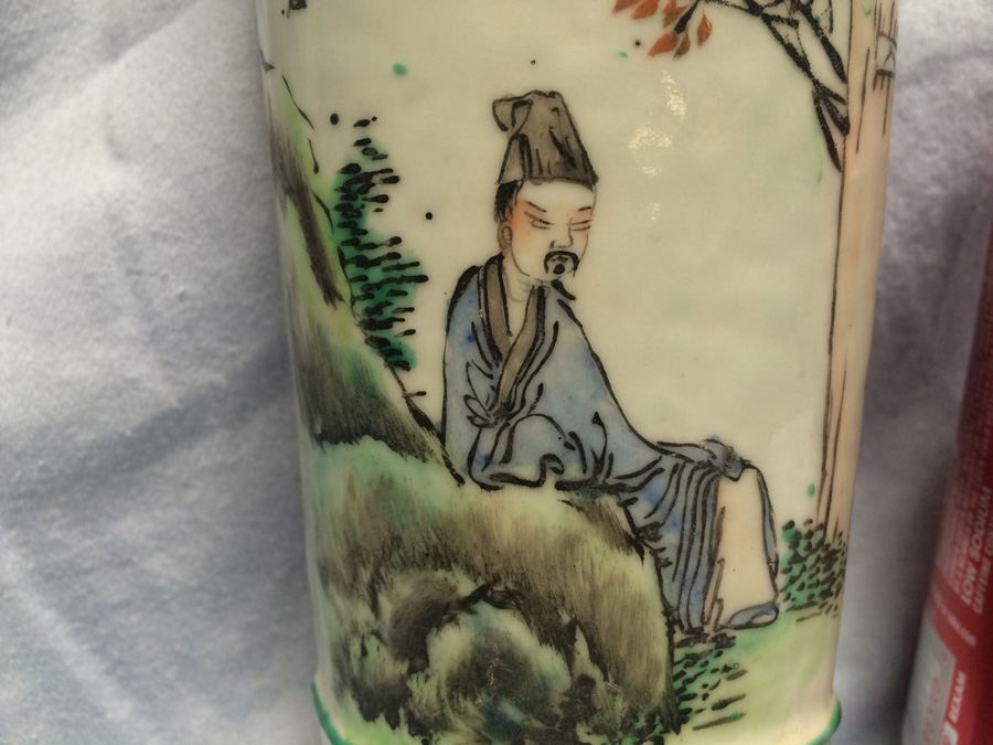 Vintage Asian Hand Painted Match Holder [Photo 2]