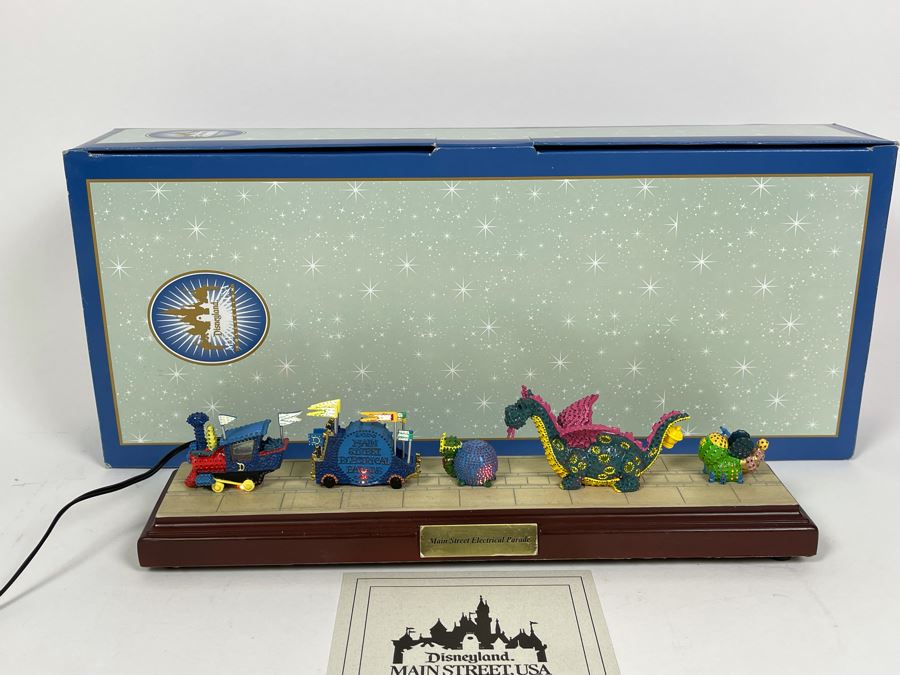 HAND SIGNED Robert Olszewski Disneyland Main Street, USA Collection: Main Street Electrical Parade (Set #1) By Robert Olszewski Disney Theme Park Attraction Miniature Model With Box And COA 12W X 2.75D X 3H DL0601 (Double Signed) [Photo 12]