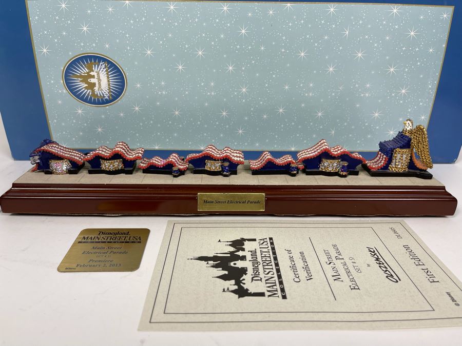 HAND SIGNED Robert Olszewski Disneyland Main Street, USA Collection: First Edition Main Street Electrical Parade (Set #5) By Robert Olszewski Disney Theme Park Attraction Miniature Model With Box And COA DL0605 (Double Signed) [Photo 4]