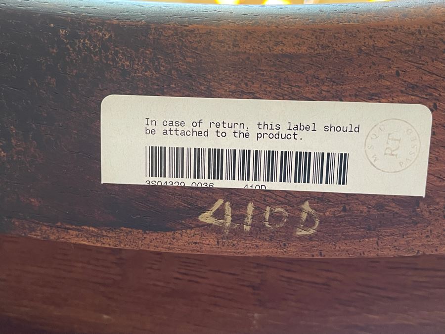 Stunning 4.5' Round Coffee Table With Gilt Brass Ormolu Mounts Glass Top Considered To Be Maitland-Smith 24.5'H [Photo 13]