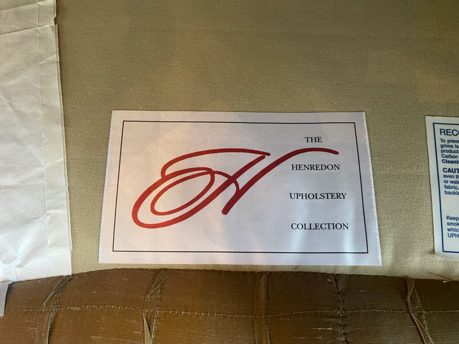 The Henredon Upholstery Collection Curved Sofa With Throw Pillows 8'W X 46'D X 34'H [Photo 8]