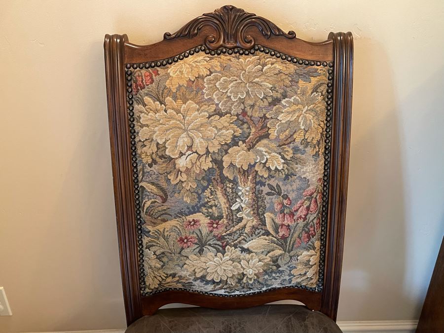 Stunning Henredon Furniture Formal Wooden Parquetry Dining Table With Ten Henredon Formal Dining Chairs 90'L (W/O Leaves) X 52'W - Comes With Two 22' Leaves - Total Length With Leaves 11' 2' [Photo 26]