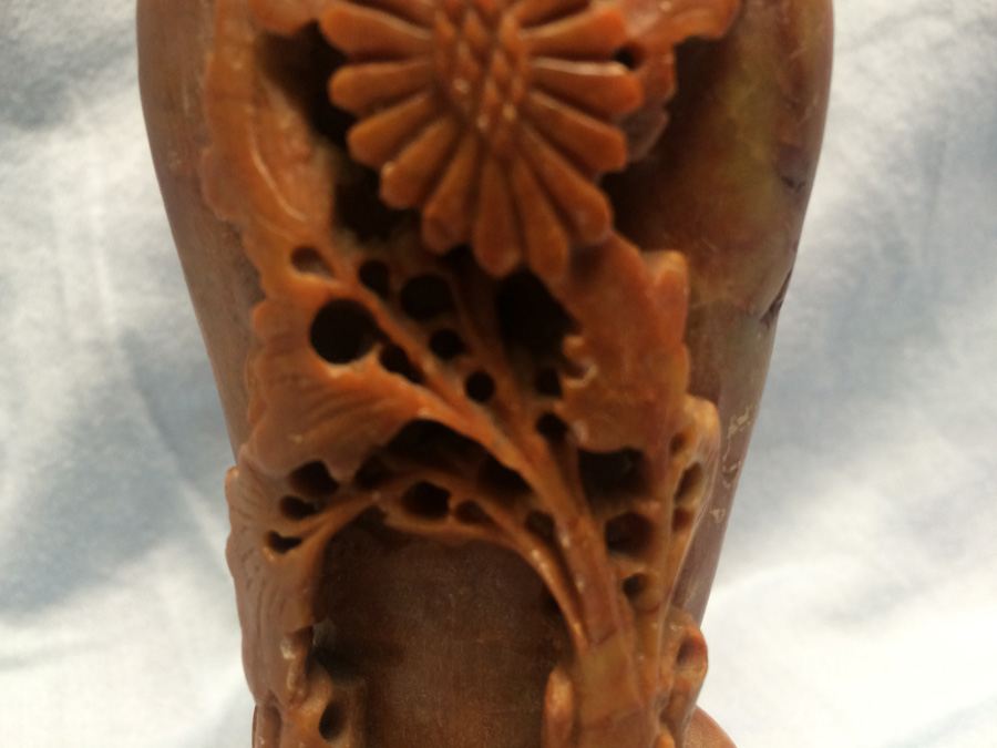 Chinese Hand Carved Soapstone Carving Vase [Photo 6]