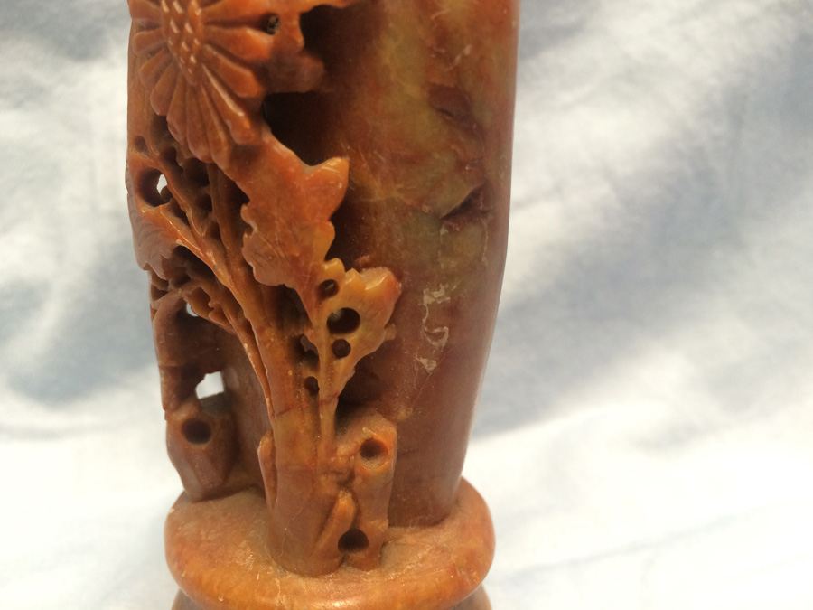 Chinese Hand Carved Soapstone Carving Vase [Photo 8]