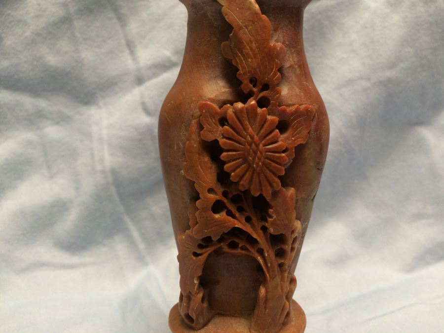 Chinese Hand Carved Soapstone Carving Vase [Photo 17]