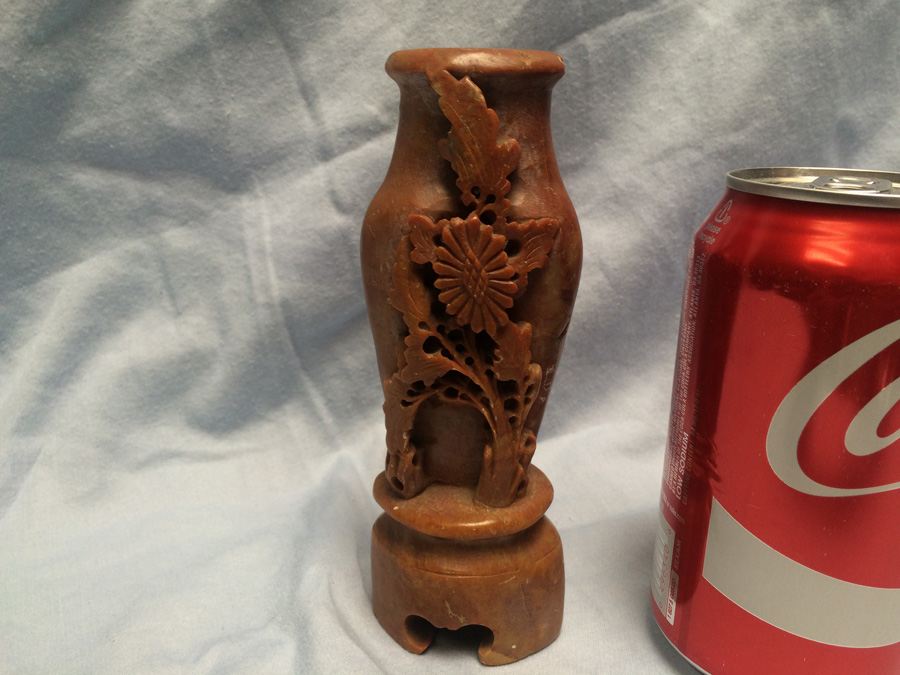 Chinese Hand Carved Soapstone Carving Vase [Photo 2]