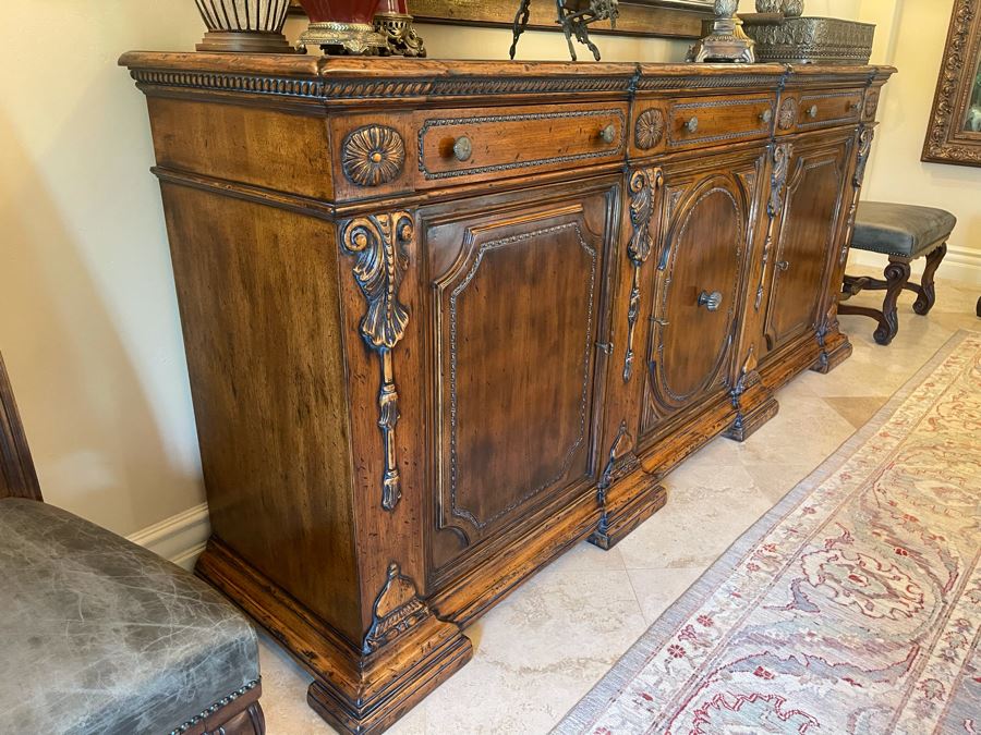 Stunning Francesco Molon Giemme Fine Furniture Wooden Buffet Sideboard Credenza 97'W X 22'D X 43'H [Photo 5]