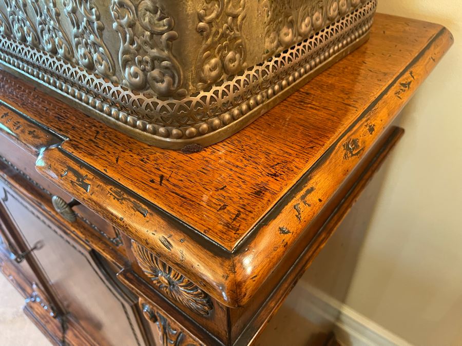 Stunning Francesco Molon Giemme Fine Furniture Wooden Buffet Sideboard Credenza 97'W X 22'D X 43'H [Photo 9]