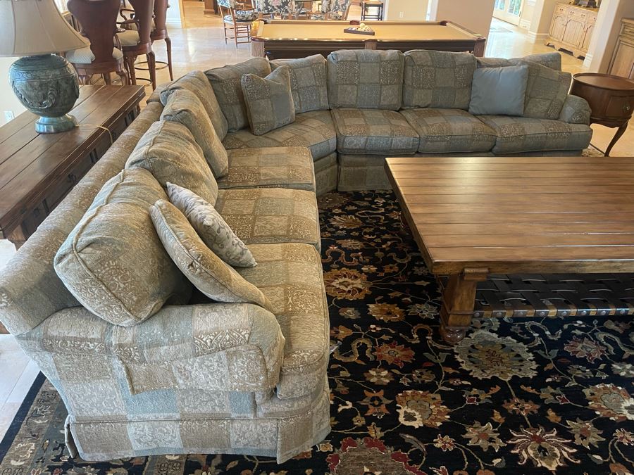 Drexel Heritage Upholstered Sectional Sofa 10'10' X 10'10' [Photo 1]