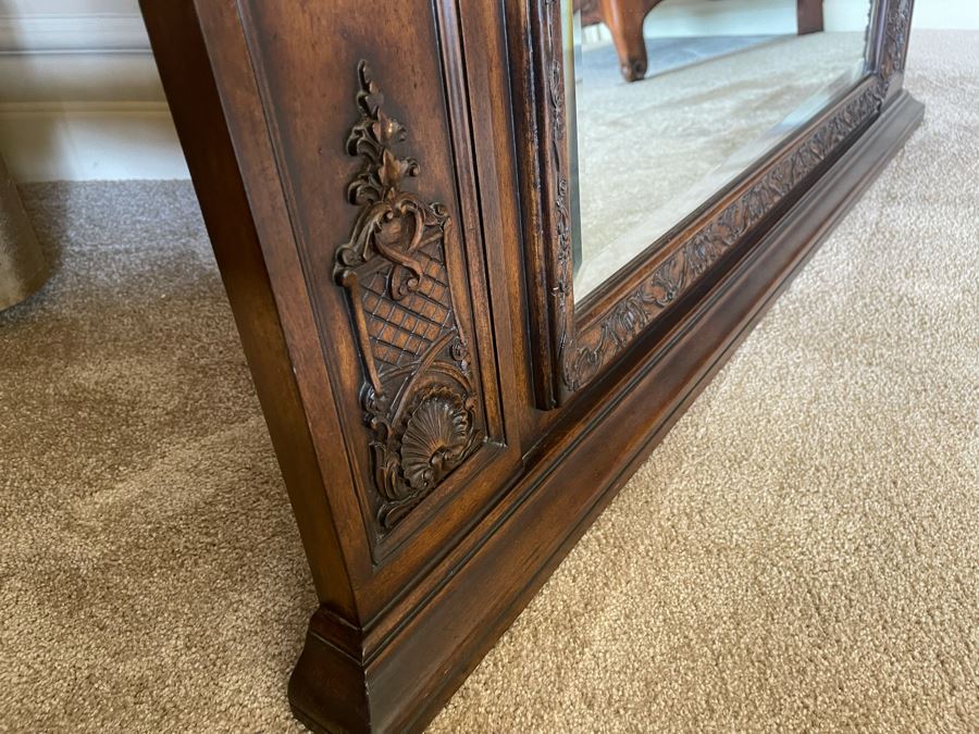 Full Length Wooden Beveled Glass Wall Mirror 4'W X 7'6'H [Photo 13]