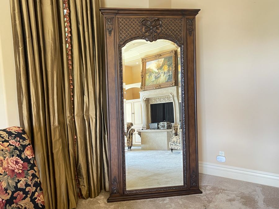 Full Length Wooden Beveled Glass Wall Mirror 4'W X 7'6'H [Photo 4]