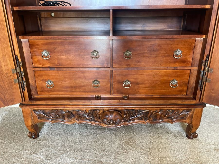 Stunning Henredon Gentleman's Dresser Armoire Cabinet 5'1'W X 26'D X 8'6'H [Photo 20]